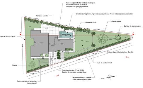 Plan de masse annoté