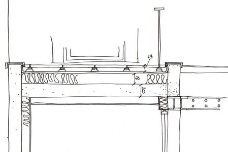 Détail de terrasse sur plots